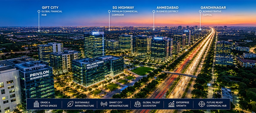 Office on rent SG Highway Ahmedabad